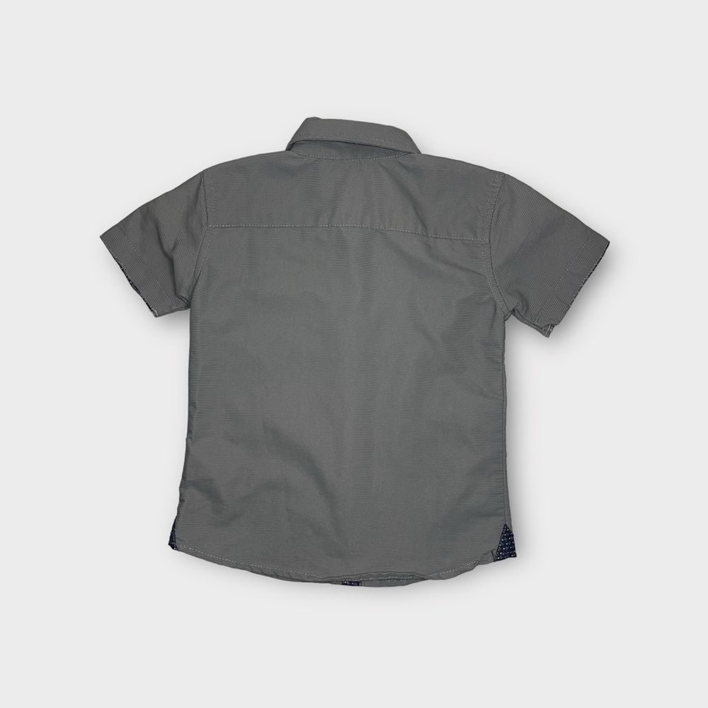 Craft + Flow Collared Button Up Short Sleeve Gray Shirt - Picture 4 of 4